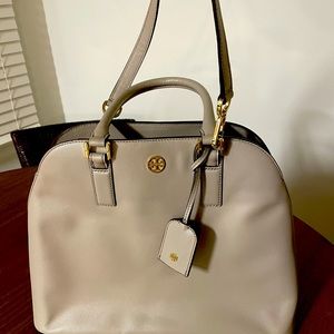 Tory Burch Large Walker Satchel - Gray Heron